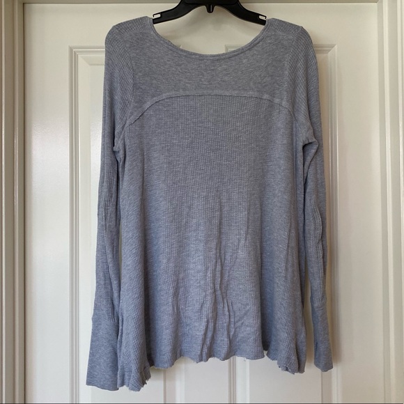 Free People Waffle Knit Flowy Top - Picture 4 of 7